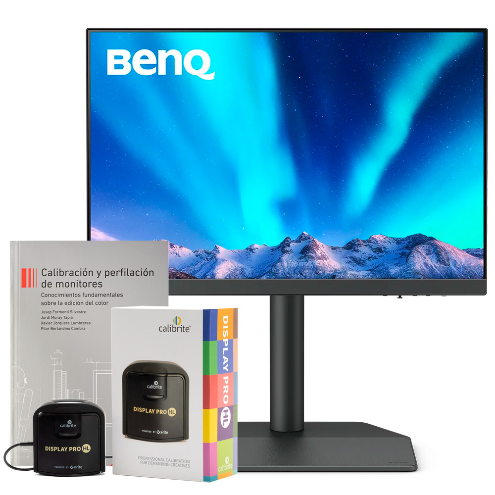 Monitor BenQ SW242Q PhotoVue con calibrador Display Pro HL y libro