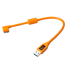 Cable TetherPro USB 3.0 A male a micro-B ángulo derecho, 30cm (naranja)