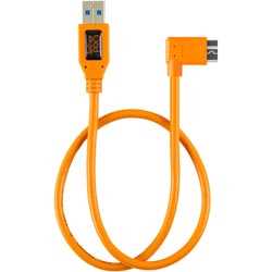 Cable TetherPro USB 3.0 A male a micro-B ángulo derecho, 50cm (naranja)