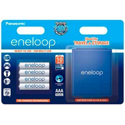 4 pilas eneloop AAA + caja