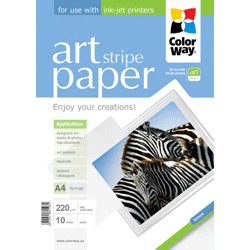 ColorWay papel Art glossy Texture Stripe A4 220gr (10 hojas)