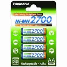 Pilas Panasonic - Pack 4 unidades AA 2700mAh