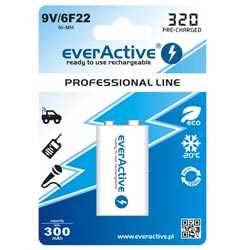 Pila recargable everActive Ni-MH 6F22 9V 320 mAh Professional Line