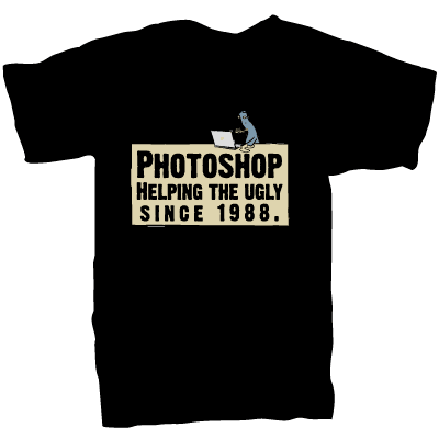 Camiseta Photo shop, helping the ugly - talla L (What the duck)