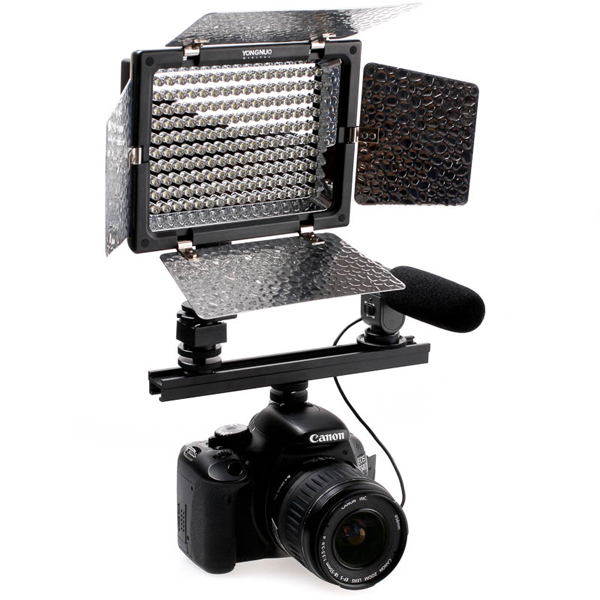 Rail para accesorios de cámara DSRL, 20cm