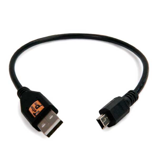 Cable TetherPro USB 2.0 A male a mini-B 5 Pin 30cm (Negro)