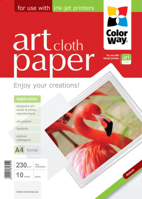 ColorWay papel Art glossy Texture Cloth A4 230gr (10 hojas)