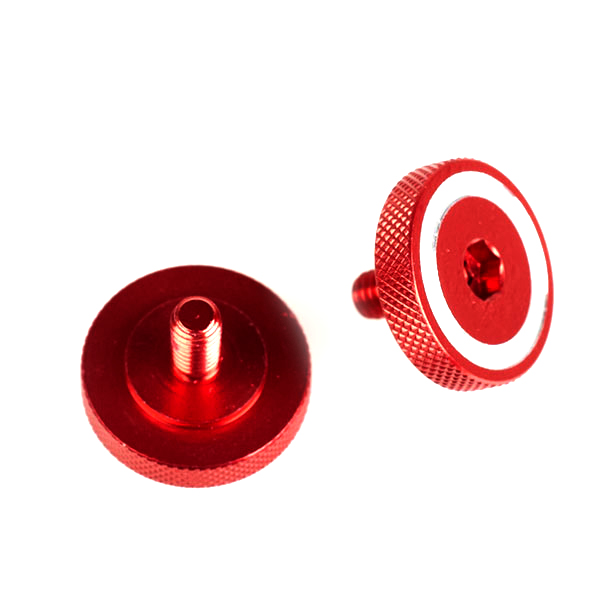 Tornillos lateral de recambio visor VF4 (grandes, 2 unidades) Red Screws for VF-4