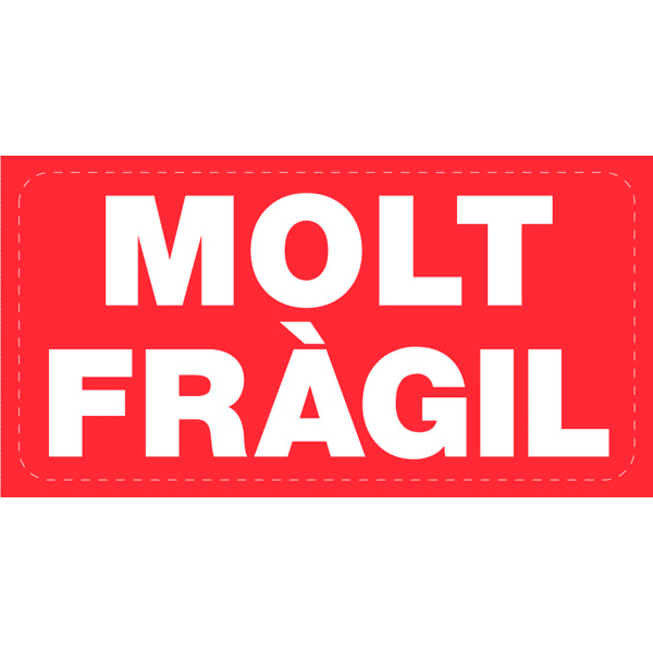 Etiquetas Molt fràgil x 500 unitats rotlle