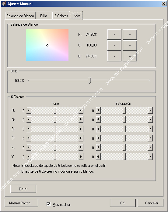 Ajustes Manuales