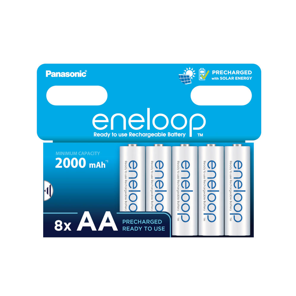 Pilas eneloop 8 AA de 2000 mAh - BK-3MCDE-8HH