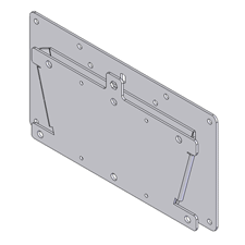 Adaptador VESA 200x100 fabricado en acero inoxidable, sistema de cambio rápido