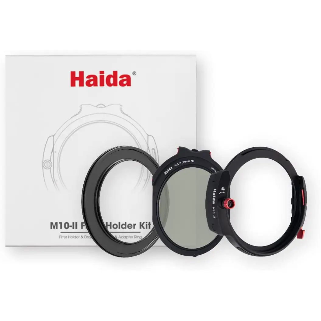 Portafiltros Haida M10-II con arandela de 62mm y filtro CPL