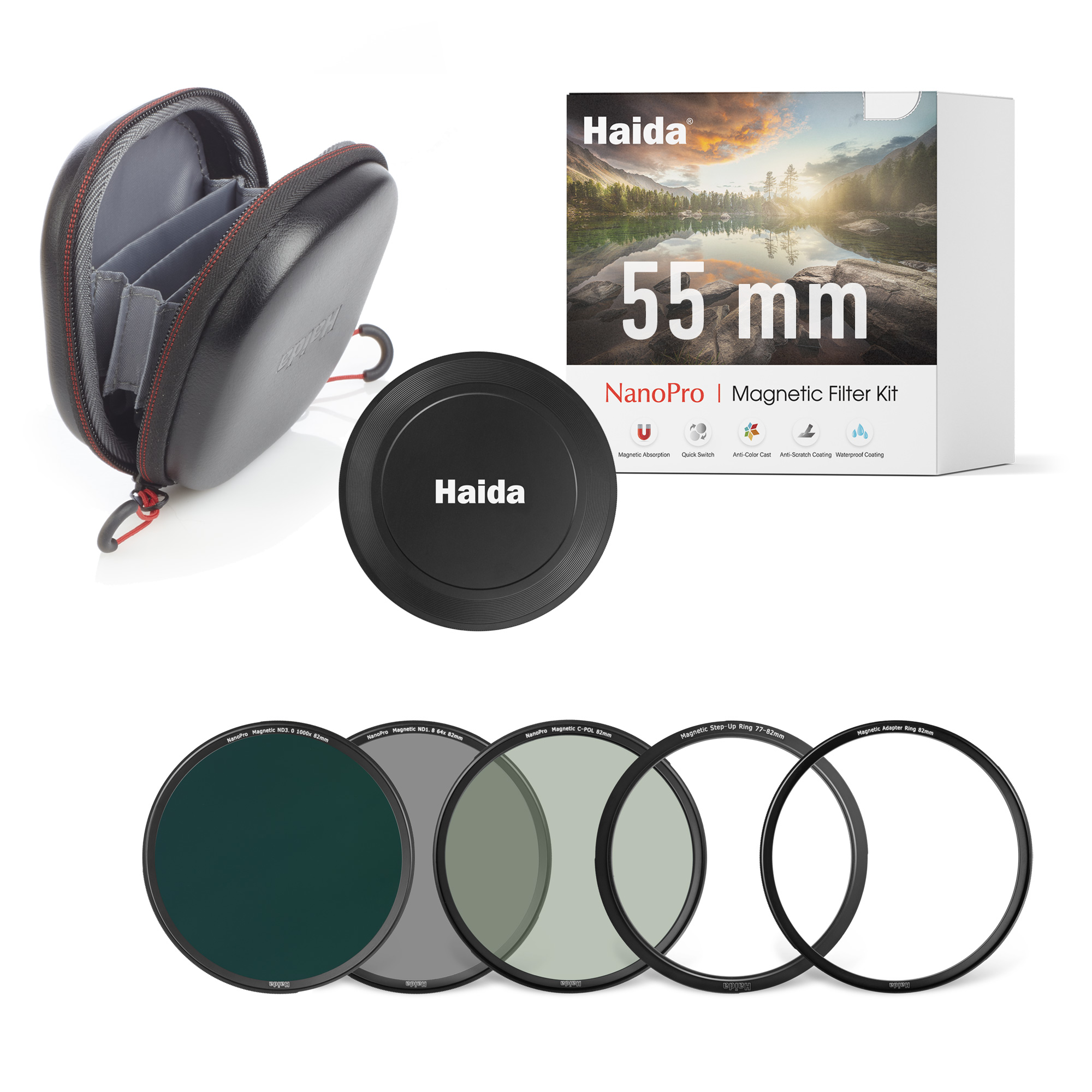 Kit magnético 55mmx3 Haida NanoPro ND de 6, 10 pasos y CPL