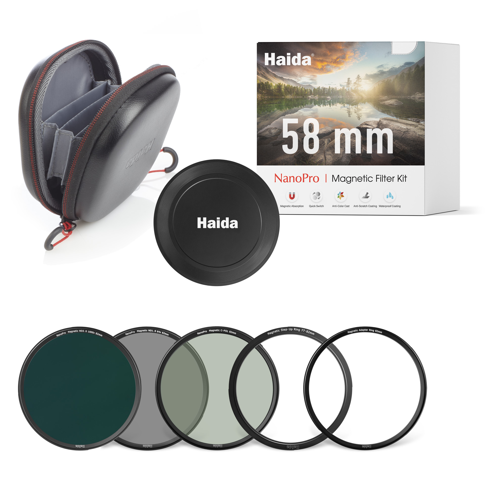 Kit magnético 58mmx3 Haida NanoPro ND de 6, 10 pasos y CPL