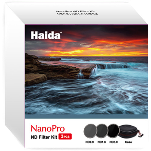 Conjunto de filtros Haida NanoPro ND de 82mm (0.9+1.8+3.0)