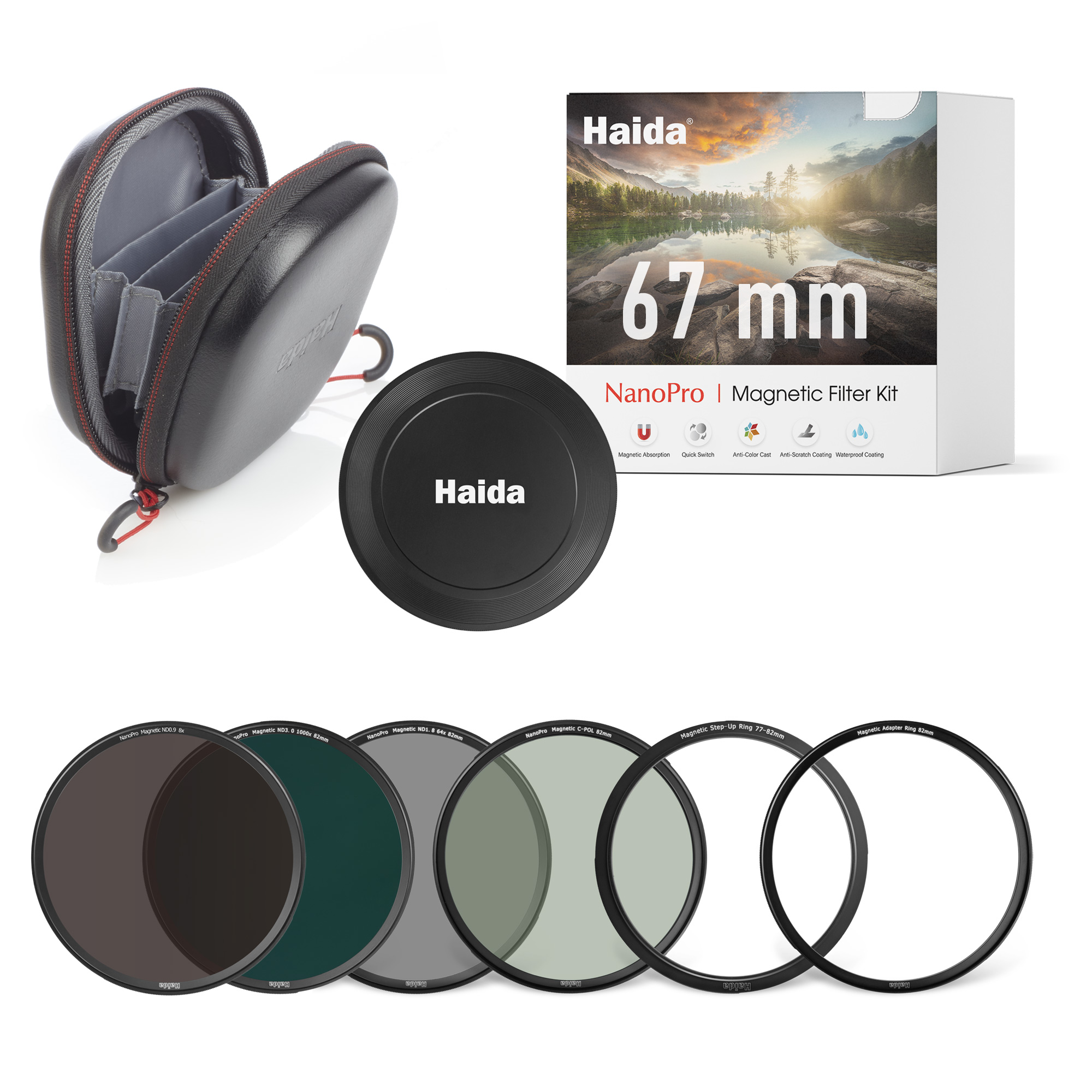 Kit magnético 67mmx4 Haida NanoPro ND de 3, 6, 10 pasos y CPL