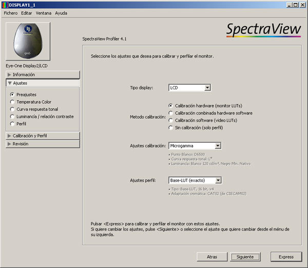 Software SpectraView Profiler