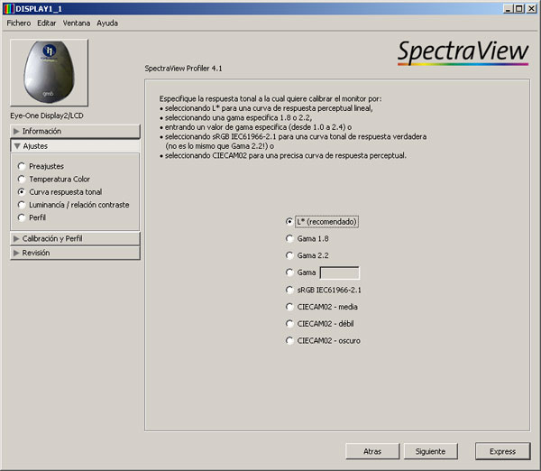 Software SpectraView Profiler