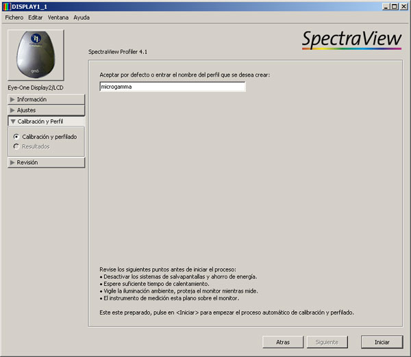 Software SpectraView Profiler