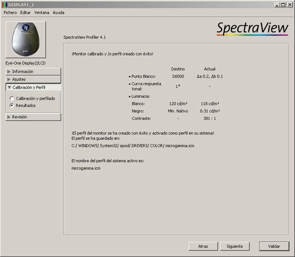 Software SpectraView Profiler