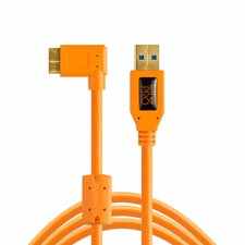 Cable TetherPro USB 3.0 Micro-B ángulo derecho 4.6m (Naranja)