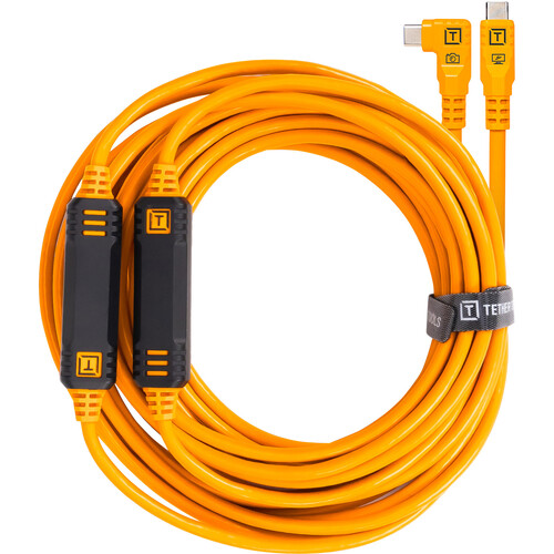 Cable TetherPro USB-C a USB-C Naranja de 4,6 m